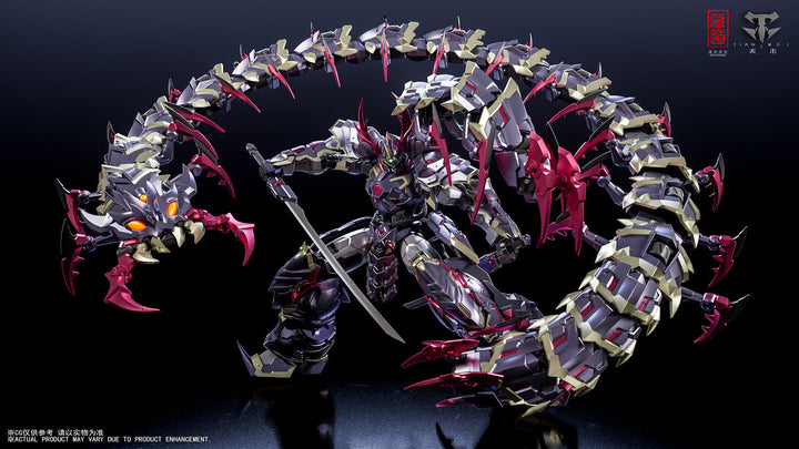 Zhuo Ying Combat Version CD-05U in an action pose with extended centipede