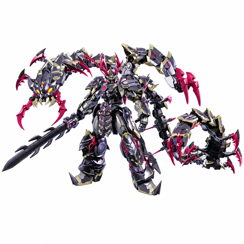 CangDao CD-05U Zhuo Ying Combat Version Standard Edition mecha with mechanical centipede and swords on a white background