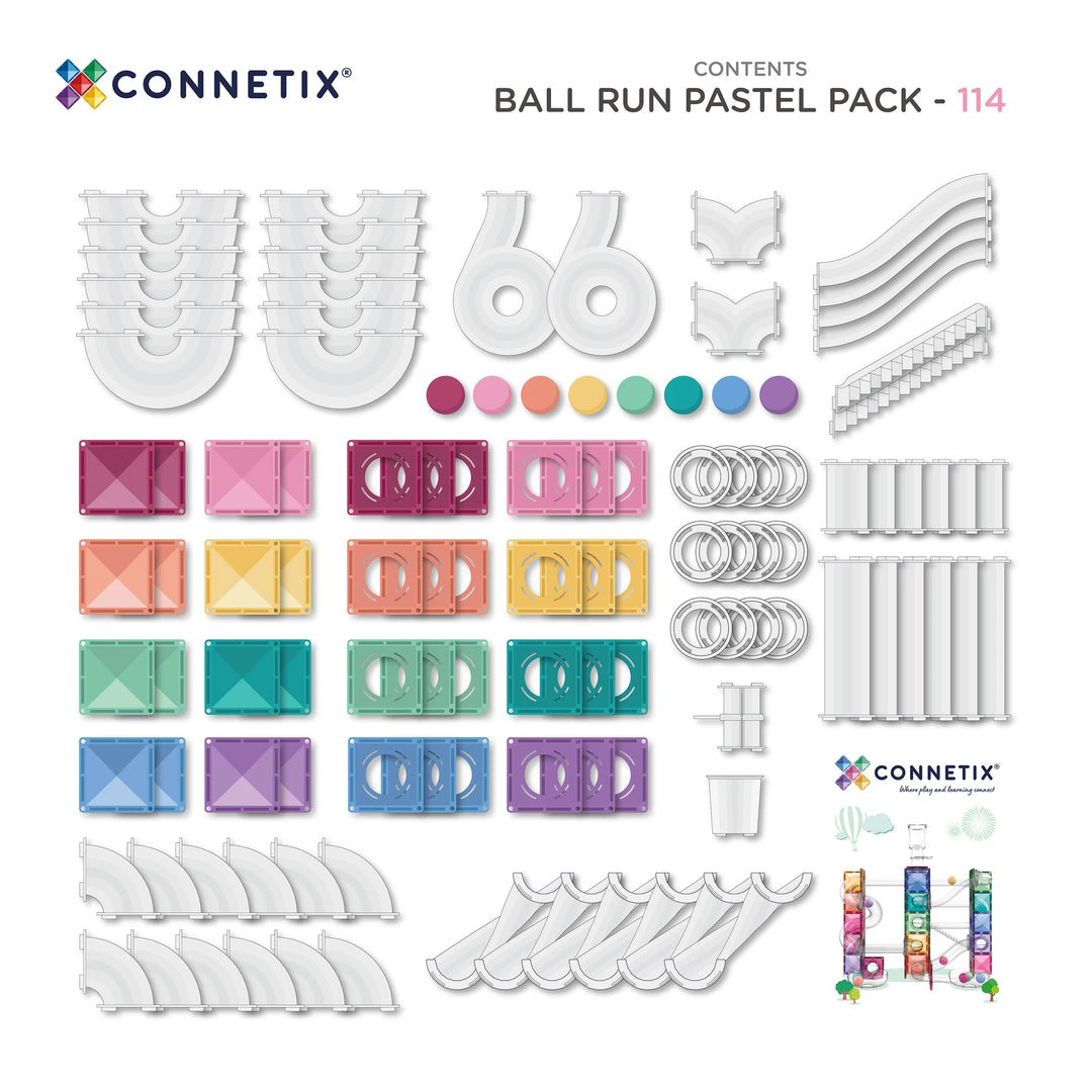 Connetix - Ball Run Pastel Pack 114 pc