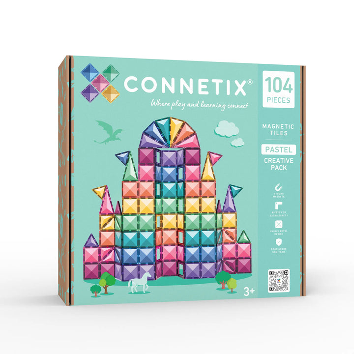 Connetix Pastel Creative Pack 104 pc retail packaging front