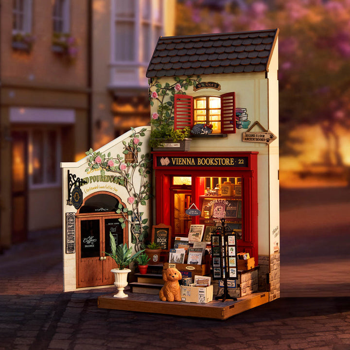 Rolife Vienna Bookstore DIY Miniature House DG183