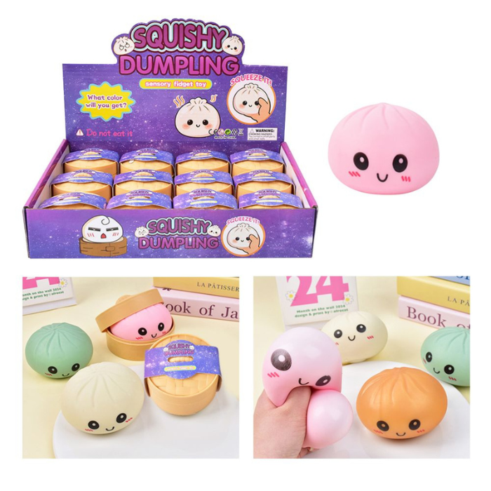 Squishy Steamed Mini Dumpling Bun assorted colours and retail packaging; sold individually