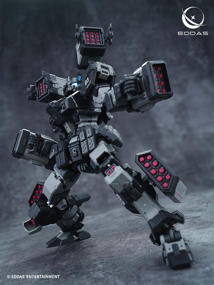 EDDAS 1/100 NGMPM02 Nomes Heavy Firepower model in a wide combat stance