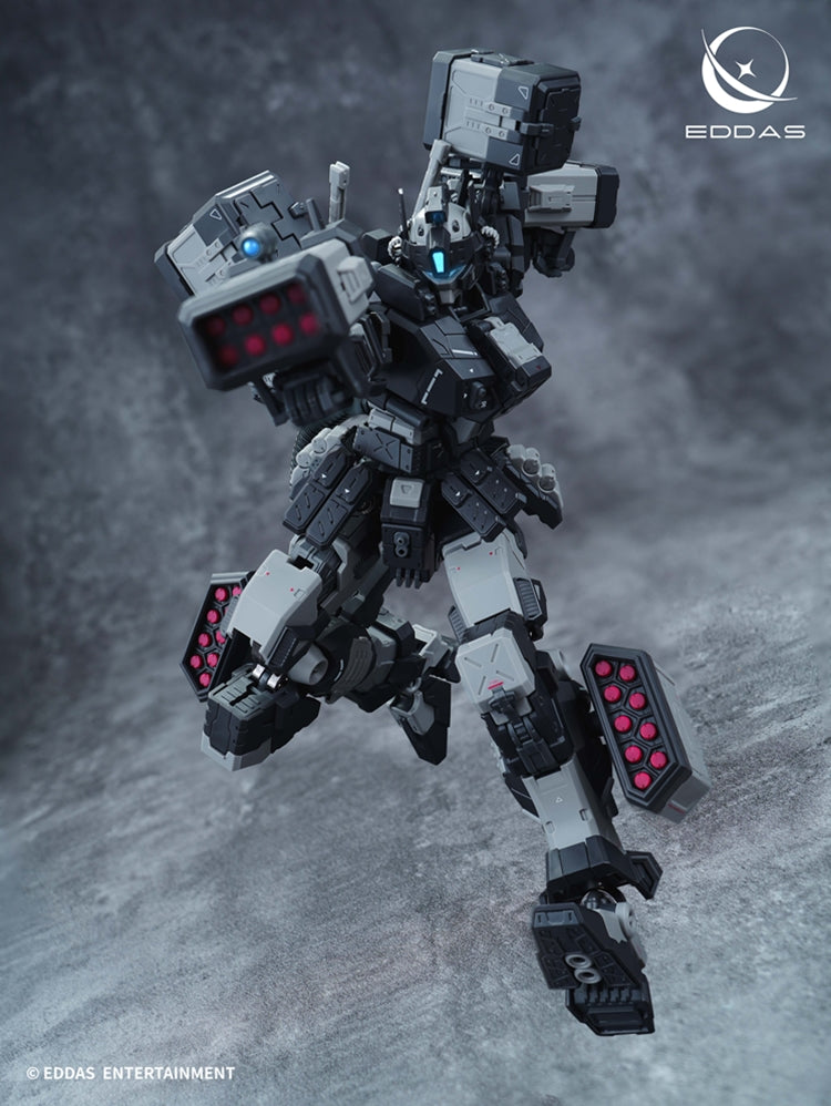EDDAS 1/100 NGMPM02 Nomes Heavy Firepower model leaning forward in a running pose
