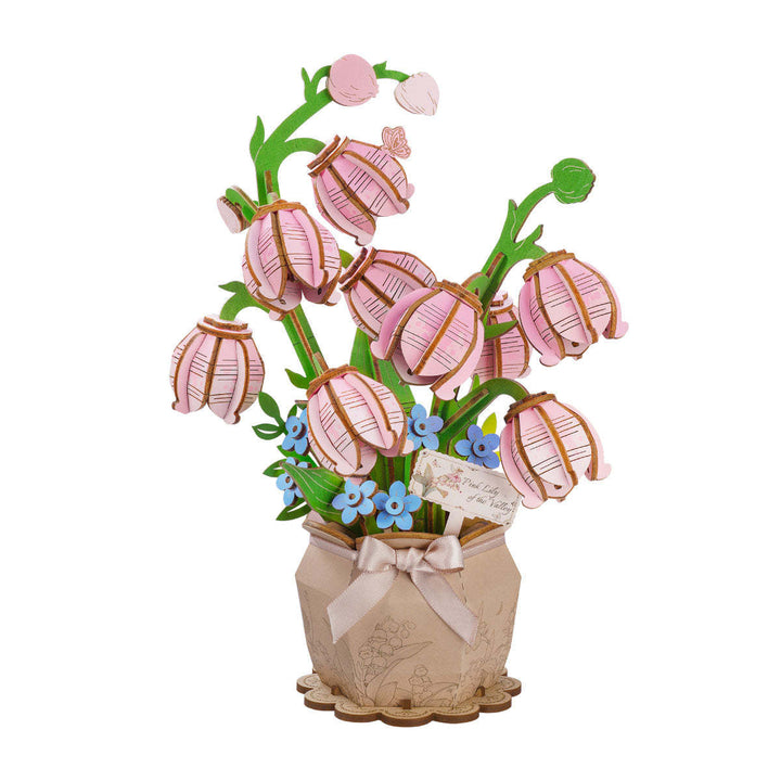 Rowood Pink Lily of the Valley DIY Flower Bouquet Wooden 3D Puzzle TF003 [PRE-ORDER]