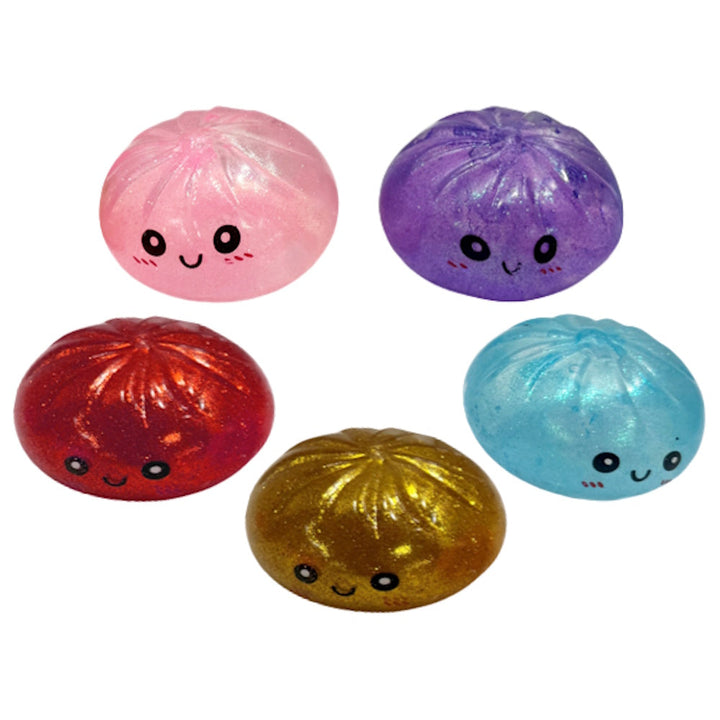 Epic Squish Mystery Glitter Dumpling five possible colours; one random dumpling per box