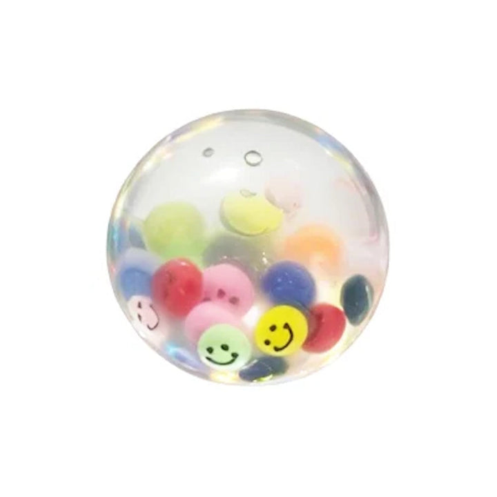Epic Squish Smiley Ball single translucent toy with colourful smiley faces