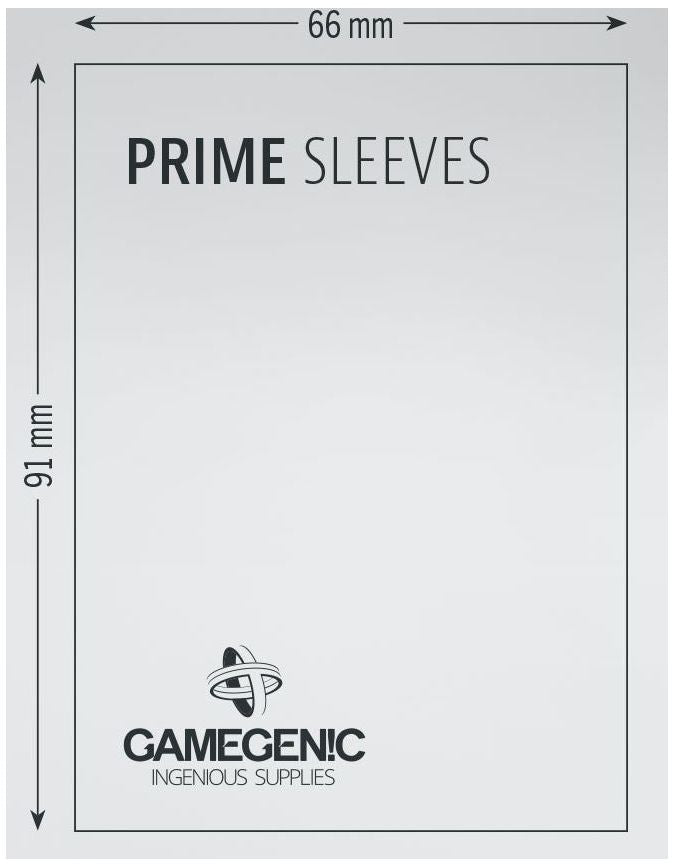 Gamegenic Prime Card Sleeves Black 100s - 66mm x 91mm