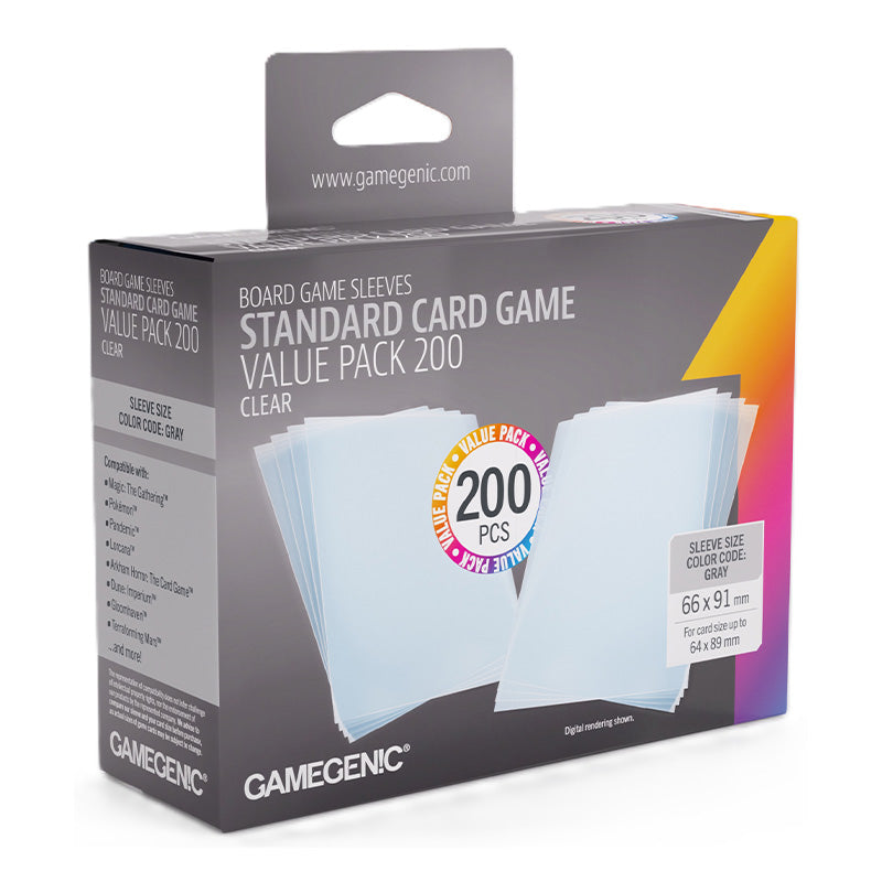 Gamegenic Prime Board Game Sleeves Value Pack 200s - 66mm x 91mm