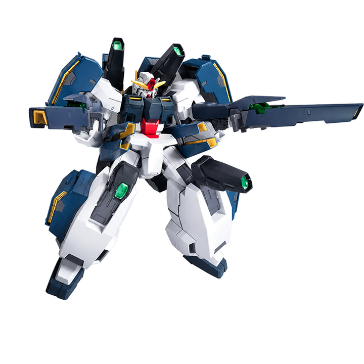 HG 1/144 Seravee Gundam GNHW/B on pure white background