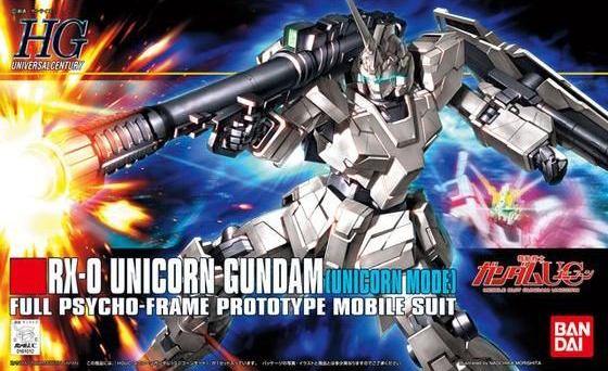 1/144 HGUC RX-0 Unicorn Gundam Unicorn Mode retail package