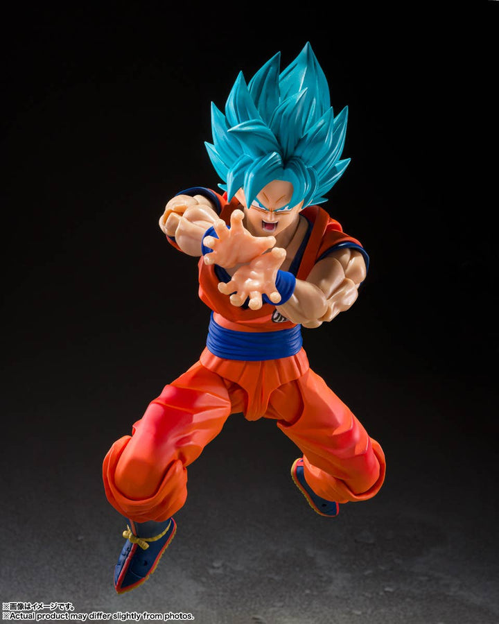 Dragon Ball - S.H.Figuarts Super Saiyan God Super Saiyan Son Goku - Blue Power Transcending Limits — product gallery image 4