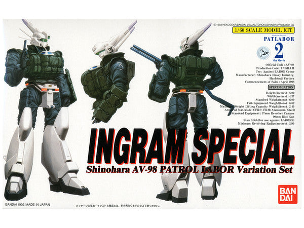 Patlabor - 1/60 Ingram Special Model Kit - Retail Packaging