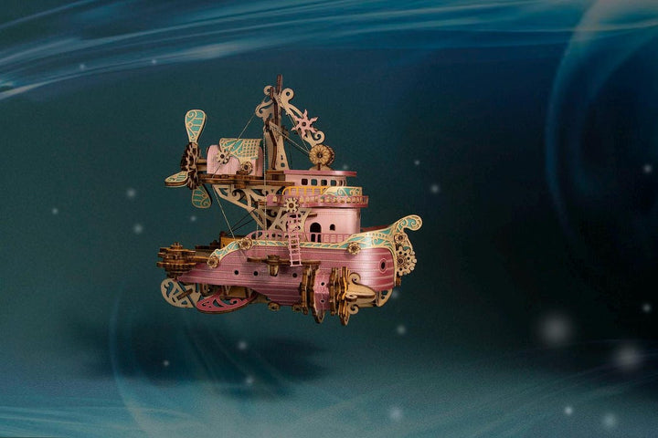 HowCat Dudu Masterpiece Fantasy Spaceship 3d Wooden Puzzle