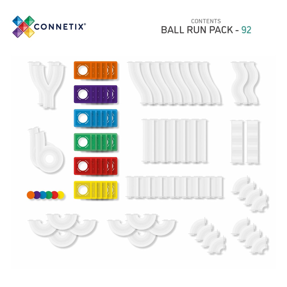Connetix - Rainbow Ball Run Pack 92 pc