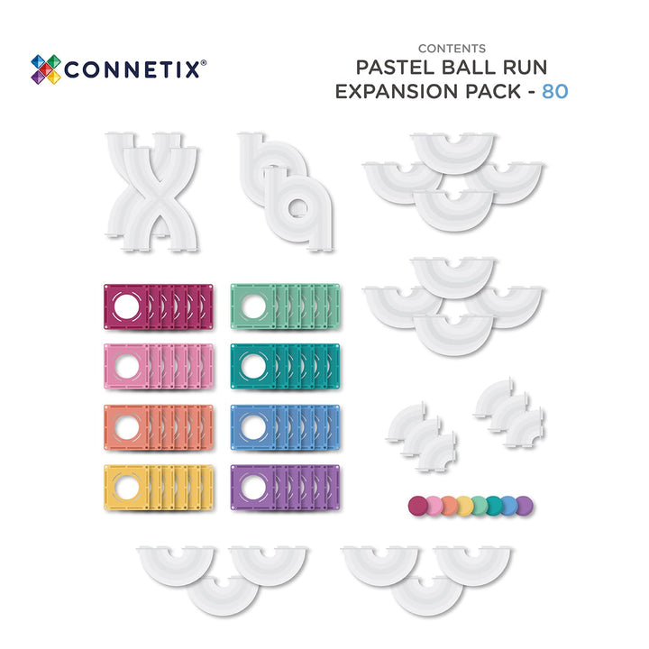 Connetix - Pastel Ball Run Expansion Pack 80 pc