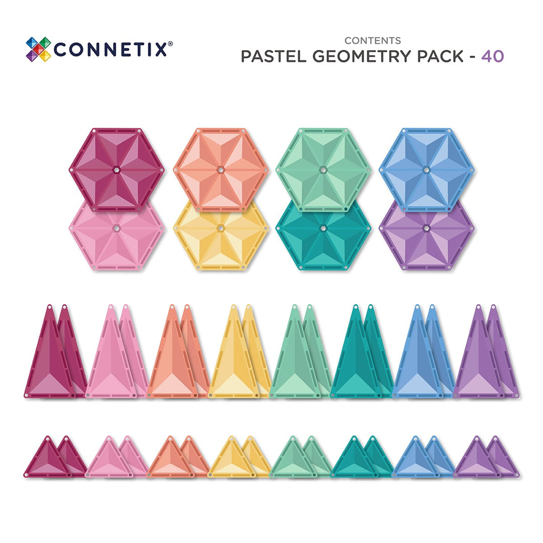 Connetix - Pastel Geometry Pack 40 pc