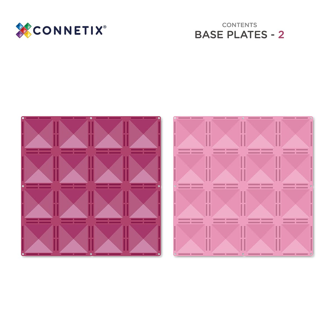 Connetix - Pastel Pink & Berry Base Plate 2 pc
