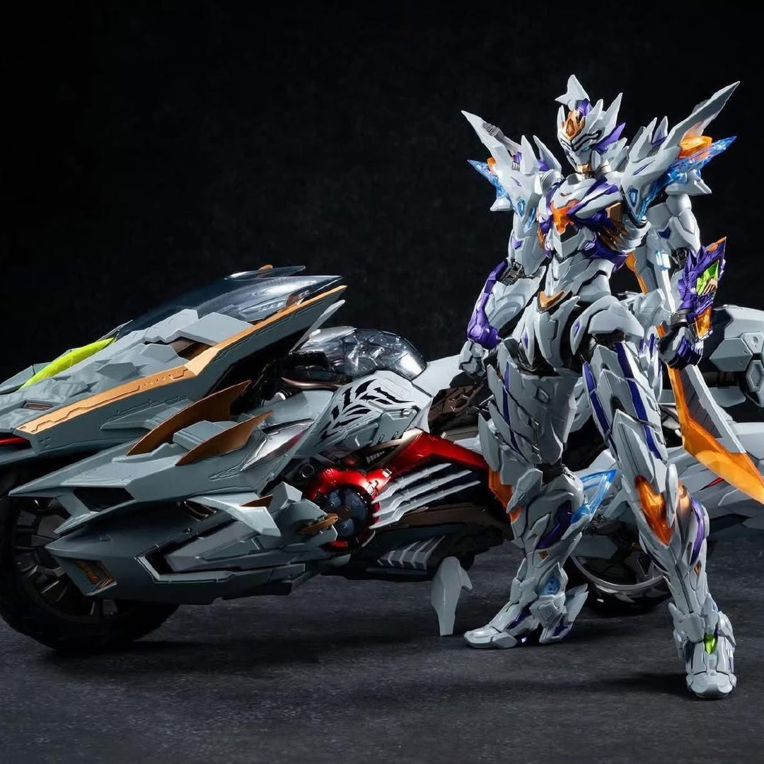 Motor Nuclear - MNZ-GT01X Battle Armor White Tiger & Tiger Shark Motorcycle Set Metal Build Action Figure [PRE-ORDER]