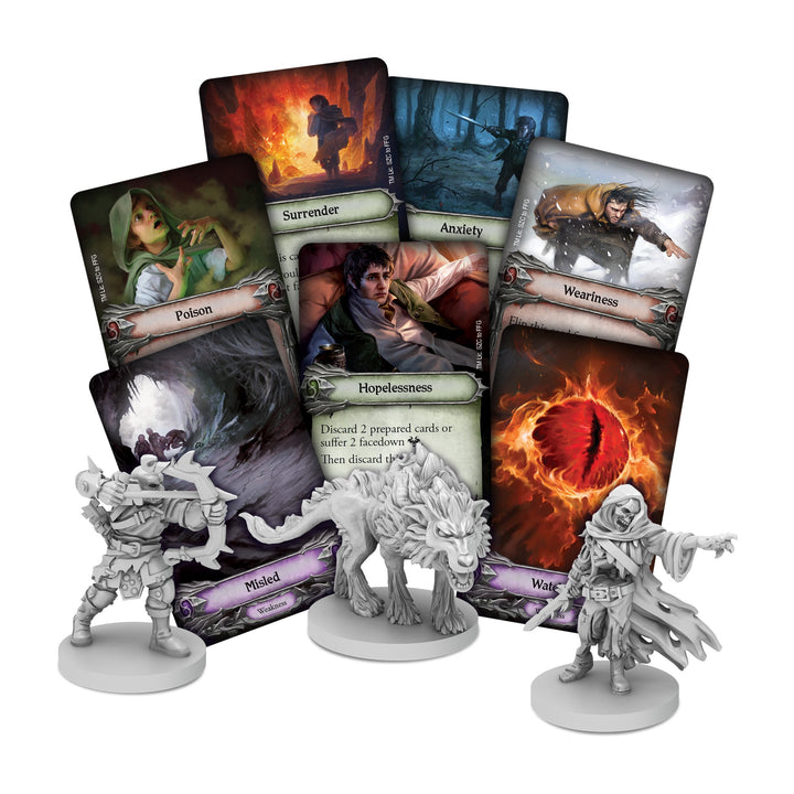 Fantasy Flight Games The Lord of the Rings Journeys in Middle-Earth cards and miniatures