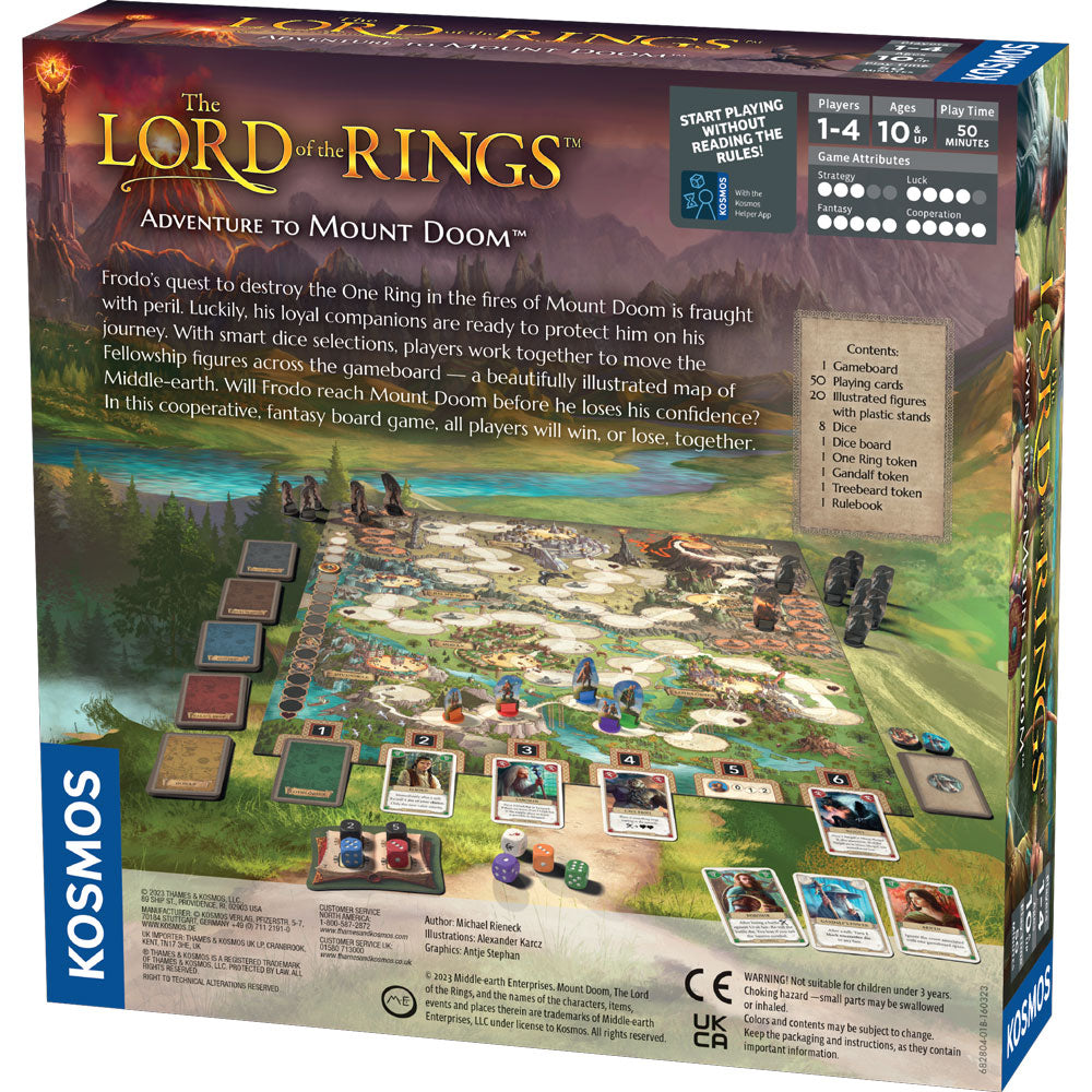 Kosmos The Lord of the Rings Adventure to Mount Doom back box