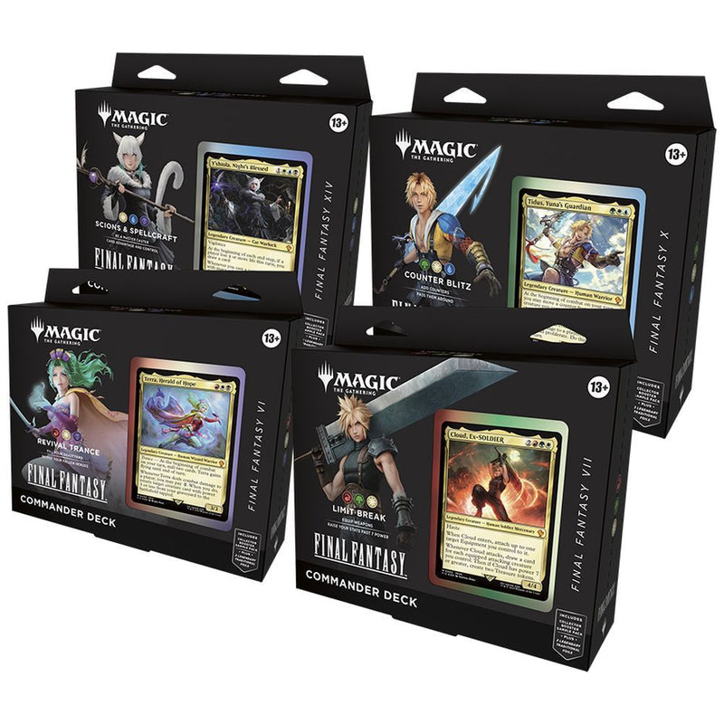 Magic The Gathering Final Fantasy Commander Deck Set of 4