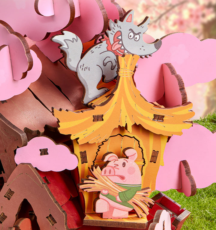 Rolife The Three Little Pigs' Houses DIY Wooden 3D Puzzle TGS08 - Product Image 6