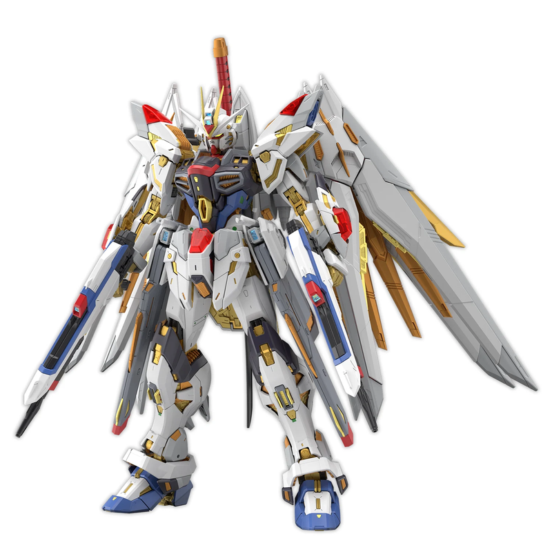 MGEX 1/100 Mighty Strike Freedom Gundam front view on white