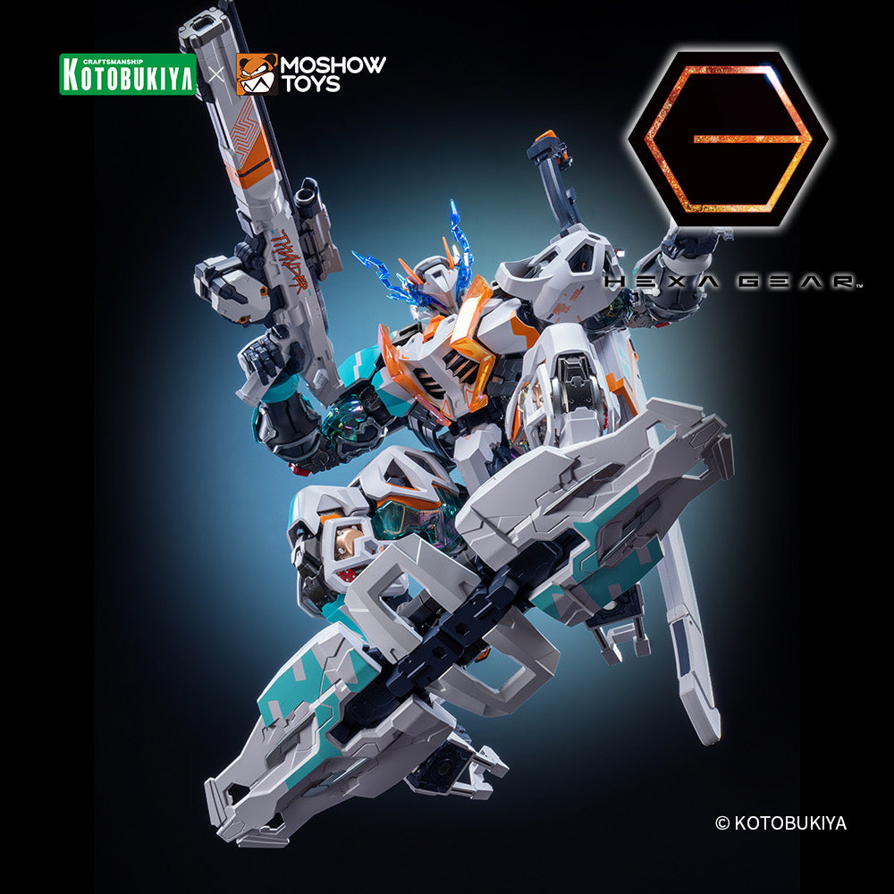 Hexa Gear V-THOR Assault Type Ji rei posed with rifle and shield