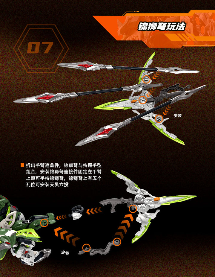 Motor Nuclear MNP-XH17 Ma Chao model kit - javelin and crossbow transformation