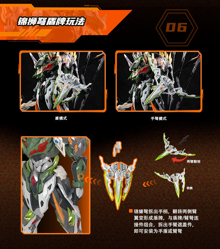Motor Nuclear MNP-XH17 Ma Chao model kit - armour and connector details