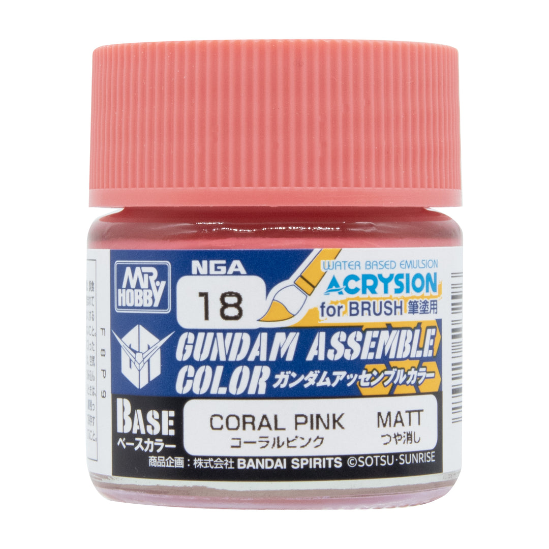 MR HOBBY - GSI Creos Gundam Assemble Color Coral Pink 10ml NGA18 - bottle