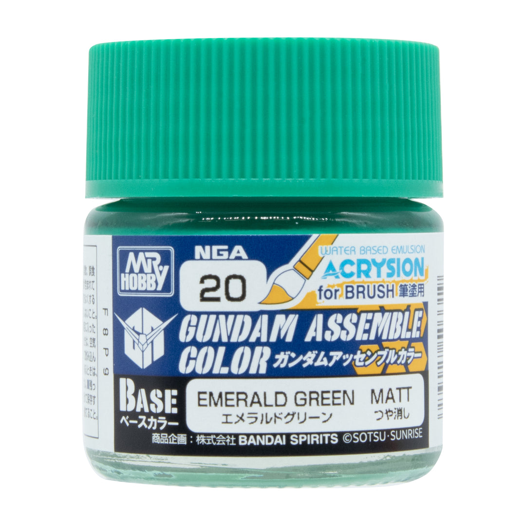MR HOBBY - GSI Creos Gundam Assemble Color Emerald Green 10ml NGA20 - bottle