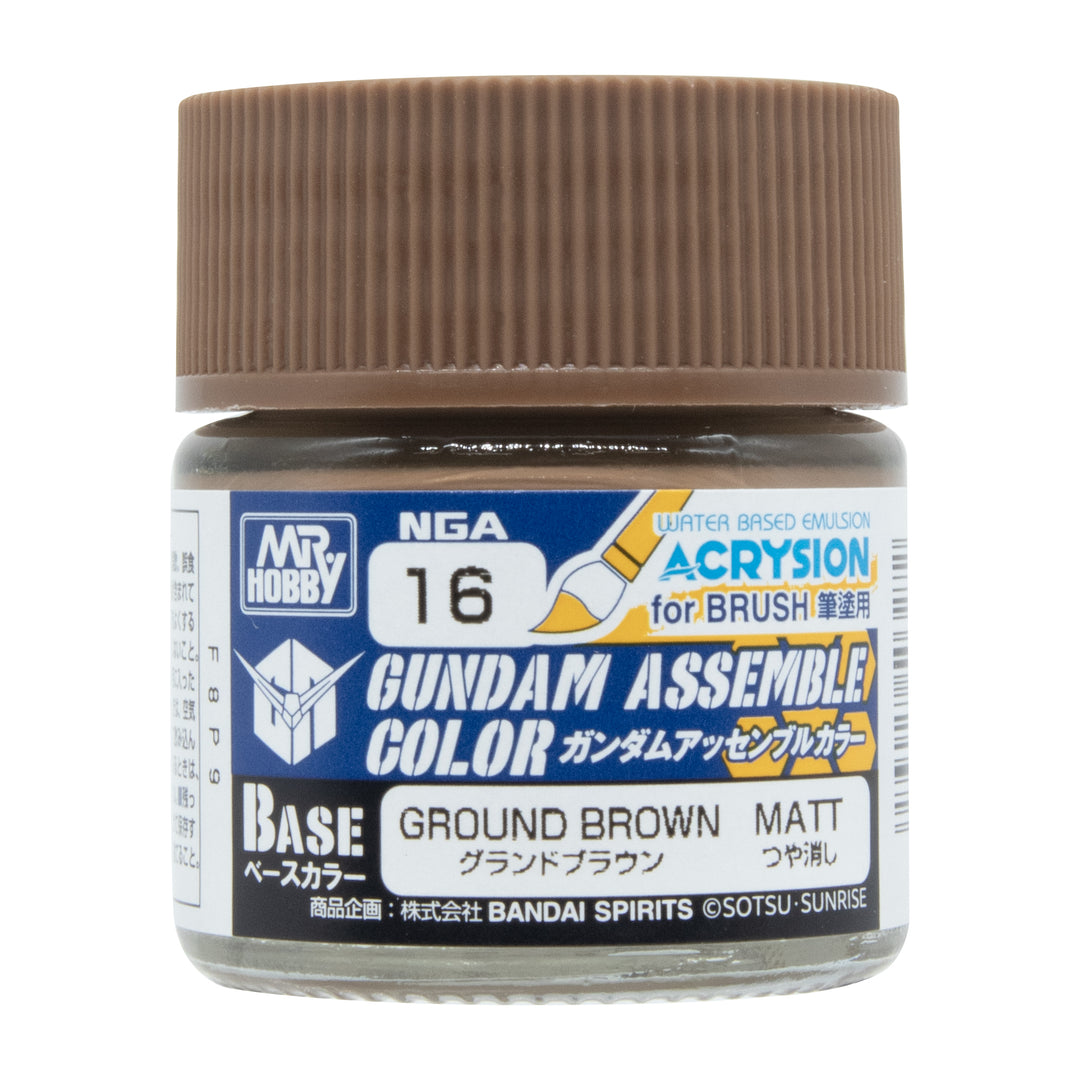 MR HOBBY - GSI Creos Gundam Assemble Color Ground Brown 10ml NGA16 - bottle