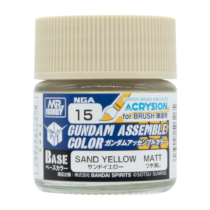 MR HOBBY - GSI Creos Gundam Assemble Color Sand Yellow 10ml NGA15 - bottle