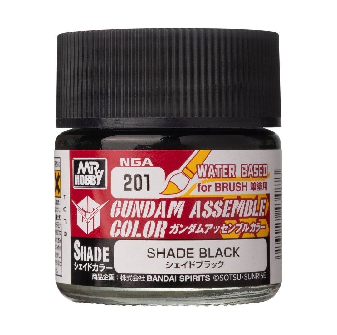 MR HOBBY - GSI Creos Gundam Assemble Color Shade Black 10ml NGA201 - bottle