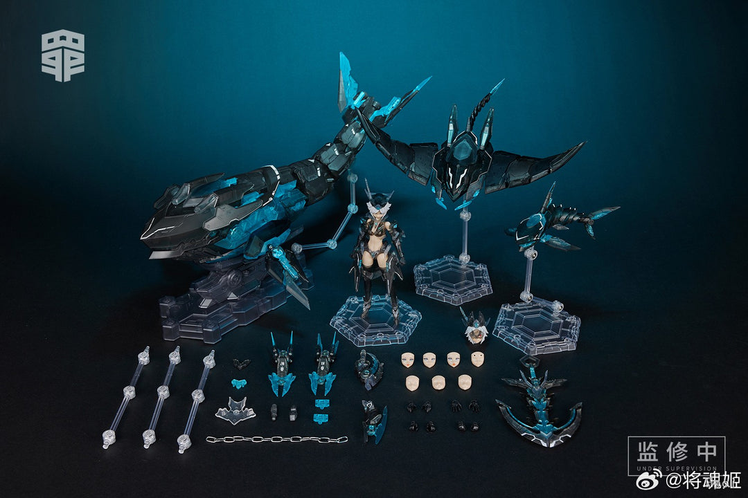 MsGeneral SIN-02 Greed special color complete set with whale, manta ray, shark, interchangeable faces and display stands