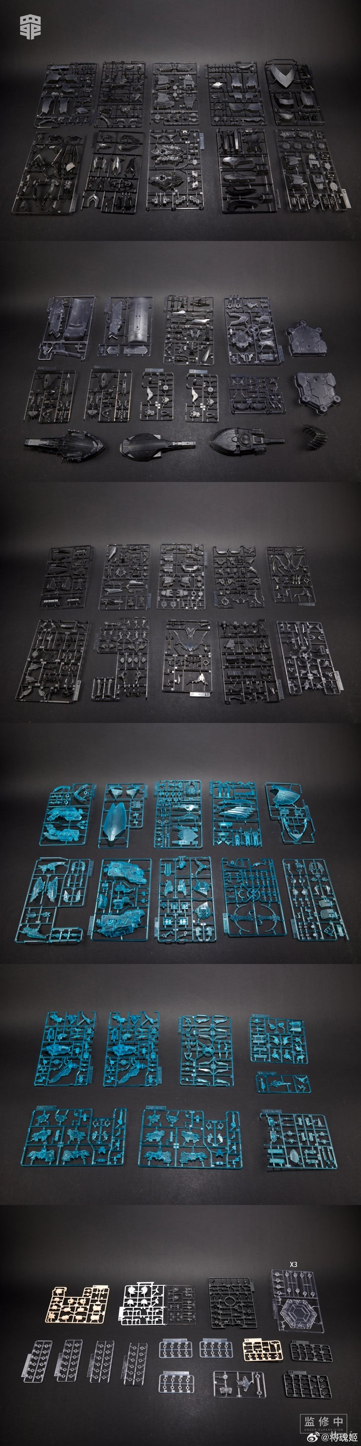 MsGeneral SIN-02 Greed special color model kit black and fluorescent blue runners and parts