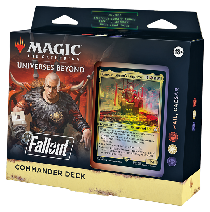 Magic The Gathering Fallout Hail, Caesar Commander Deck angled packaging