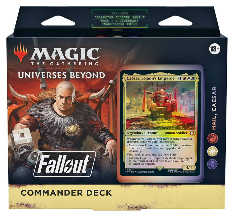 Magic The Gathering Fallout Hail, Caesar Commander Deck straight front packaging