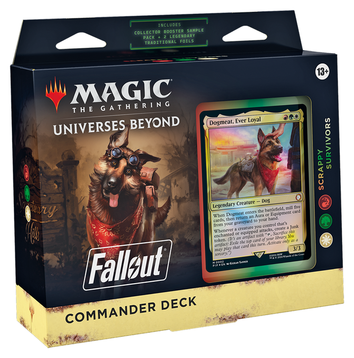 Magic The Gathering Fallout Scrappy Survivors Commander Deck front packaging