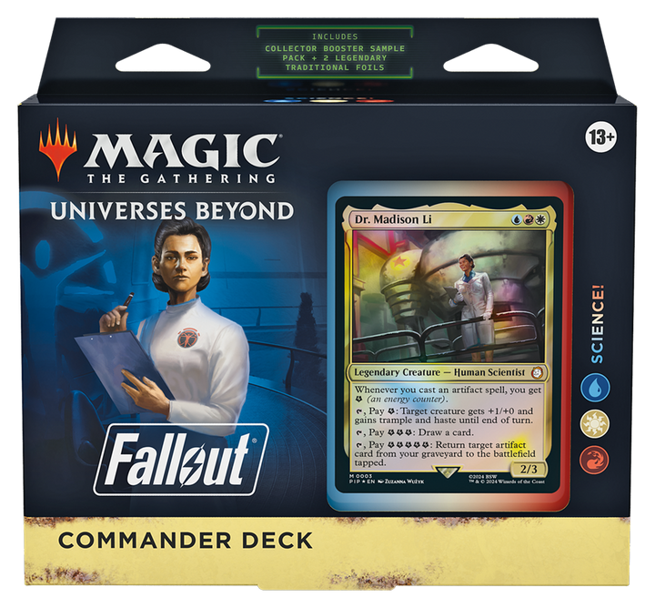 Magic The Gathering Fallout Science! Commander Deck straight front packaging