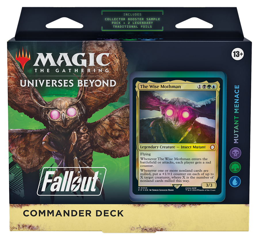 Magic The Gathering Fallout Mutant Menace Commander Deck straight front packaging