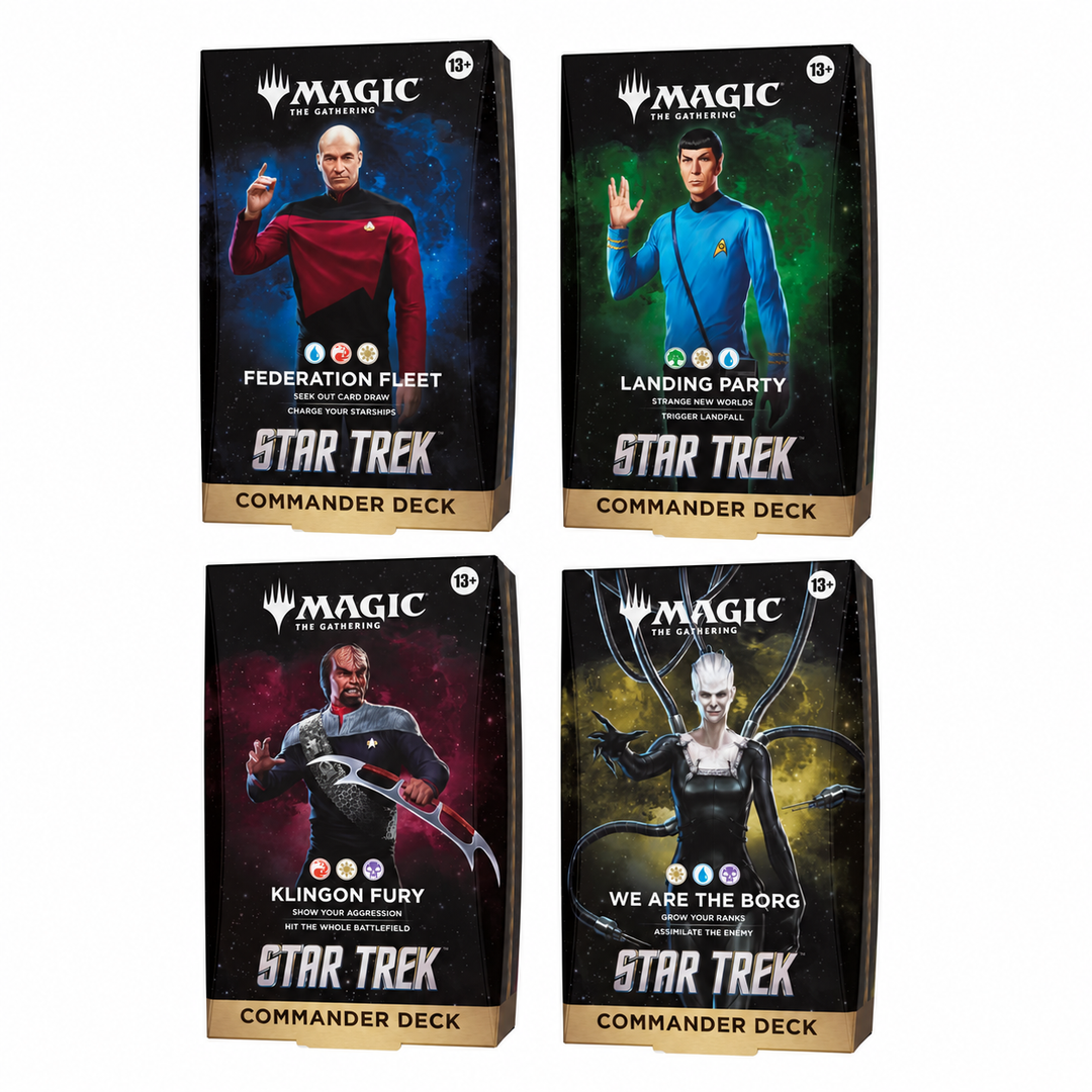 Magic The Gathering Star Trek Commander Decks - set of four