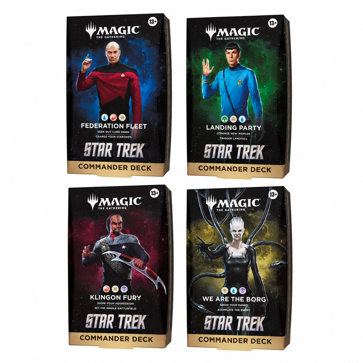 Magic The Gathering Star Trek Commander Decks - set of four