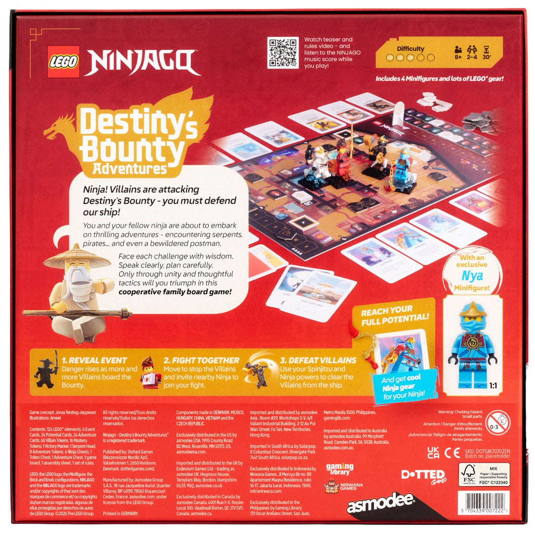 LEGO Ninjago Destiny's Bounty Adventures back of box
