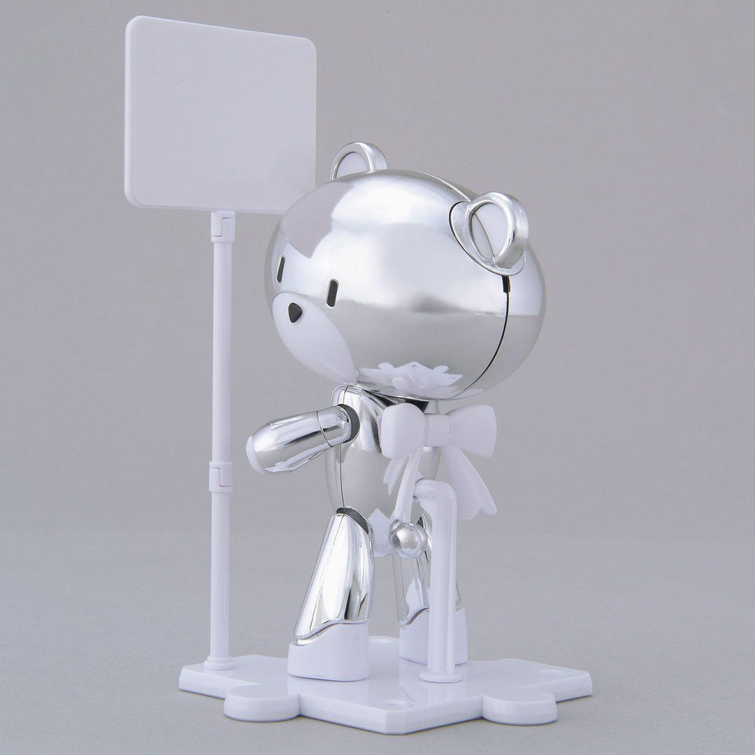 Gundam - 1/144 HG The Gundam Base Limited: Petit'gguy Silver Sparkle & Placard - Rear-side view