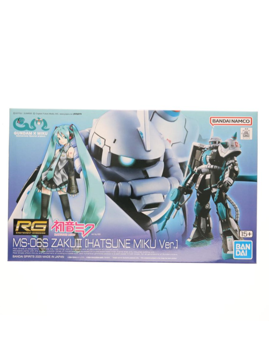 P-Bandai 1/144 RG MS-06S Zaku II (Hatsune Miku Ver.) - retail box front