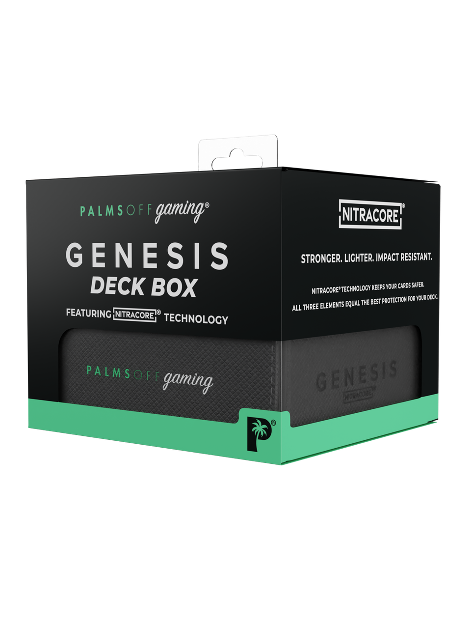 Palms Off Genesis Deck Box (Black) - retail packaging