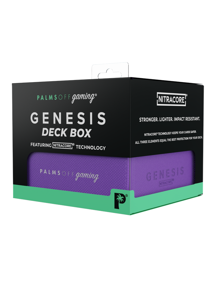 Palms Off Genesis Deck Box (Purple) - retail packaging